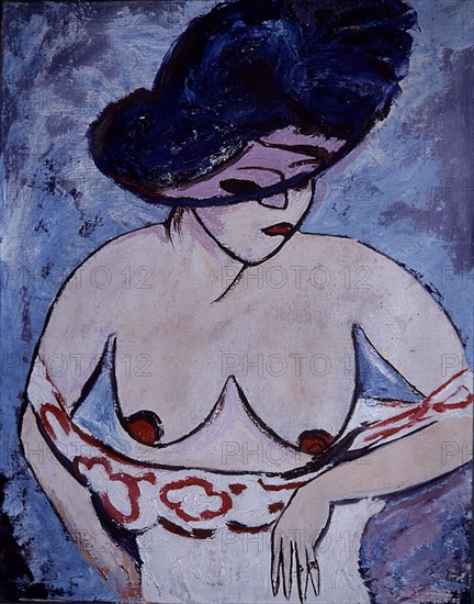ORONOZ JUAN ANTONIO
MUJER CON SOMBRERO Y CON EL PECHO DESNUDO - S XX
MADRID, COLECCION
