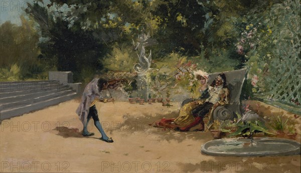 (PAREJA EN EL JARDIN) - S XIX - REALISMO PRECIOSISTA
MADRID, COLECCION MANUEL MUÑOZ
MADRID