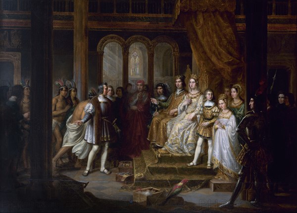 ESCUELA ESPAÑOLA
COLON ANTE LOS REYES CATOLICOS - S XIX - PINTURA HISTORICISTA
MADRID, COLECCION