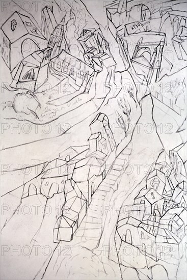 QUINTERO DANIEL 1949/
(PAISAJE RURAL) - 2002 - DIBUJO
MADRID, COLECCION DANIEL