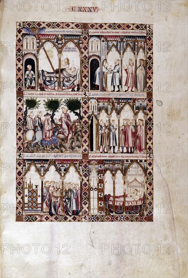 ALFONSO X EL SABIO 1221/84
MTI1-CANTIGA STA MARIA Nº135-F191R-UNION DE AMANTES QUE HACEN PROMESA A