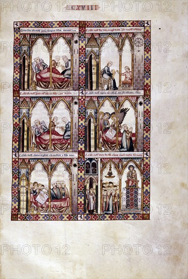 ALFONSO X EL SABIO 1221/84
MTI1-CANTIGA STA MARIA Nº118-F168R-MUJER PIDE A LA VIRGEN QUE SALVARA