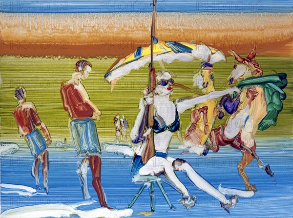 KOSTER MATTIAS 1961/
D- BEACH EUROPE I - 2003 - OLEO/ALUMINIO - 29x36
MADRID, GALERIA DISTRITO
