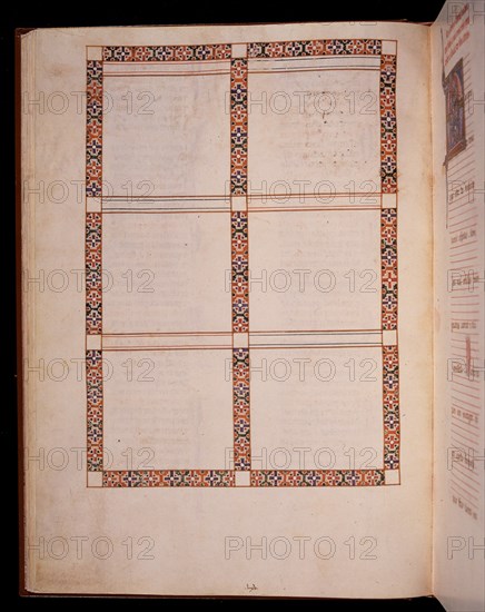 ALFONSO X EL SABIO 1221/84
MS B.R.20- CANTIGA STA MARIA Nº274-F48V-VIÑETAS SIN ILUMINAR CON ORLAS