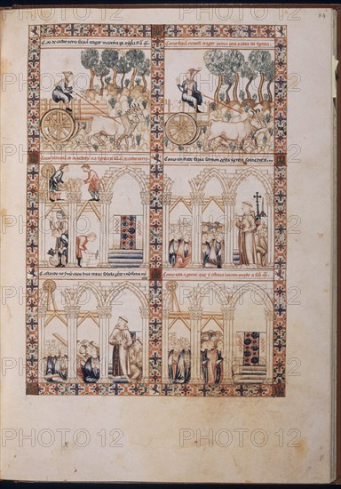 ALFONSO X EL SABIO 1221/84
CANTIGA STA MARIA-Nº266-F84R-VIRGEN PROTEGE A FIELES DE CASTROJERIZ DE