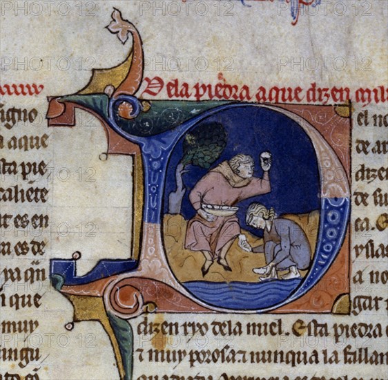 ALFONSO X EL SABIO 1221/84
LAPIDARIO HI 15. DETALLE DE FOLIO 4 R. 1253.MANUSCRITO ALFONSI S XIII