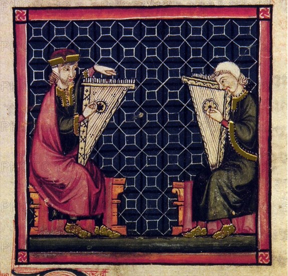 ALFONSO X EL SABIO 1221/84
D-M.B.I.2-CANTIGA DE STA MARIA-Nº40-F62V-CODICE DE LOS MUSICOS-DOS