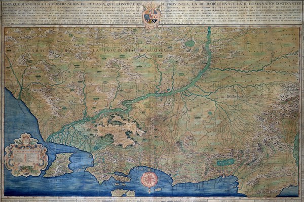 APARICIO J B
DETALLE- MAPA DE LA ANTIGUA VENEZUELA (CUMANA) QUE TENIA 2 PROVINCIAS BARCELONA Y