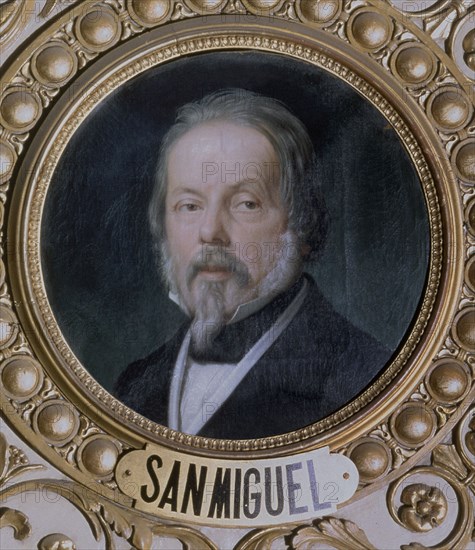 CORTELLINI ANGEL MARIA 1819/82
D- RETRATO DE EVARISTO SAN MIGUEL Y VALLEDOR - 1866 - Conj nº