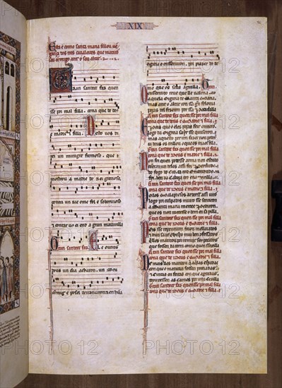 ALFONSO X EL SABIO 1221/84
MTI1-CANTIGA STA MARIA Nº19-F31R-TEXTO-ESTROFA EN VERSO GALAICO