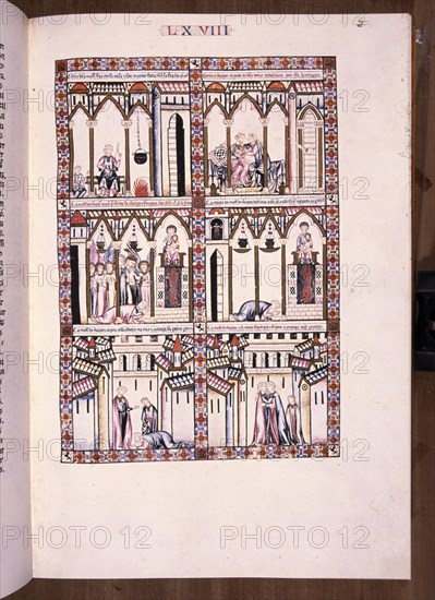 ALFONSO X EL SABIO 1221/84
MTI1-CANTIGA STA MARIA Nº68- F101R-RECONCILIACION DE MUJERES RIVALES EN