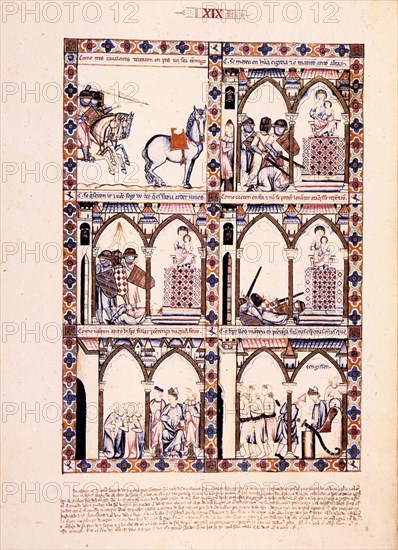 ALFONSO X EL SABIO 1221/84
MTI1-CANTIGA STA MARIA Nº19-F31V-LA VIRGEN SE VENGA DE LOS QUE MATAN A