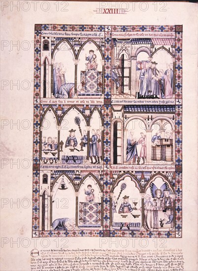 ALFONSO X EL SABIO 1221/84
MTI1-CANTIGA STA MARIA Nº23-F35V-LA VIRGEN ACRECIENTA EL VINO EN EL
