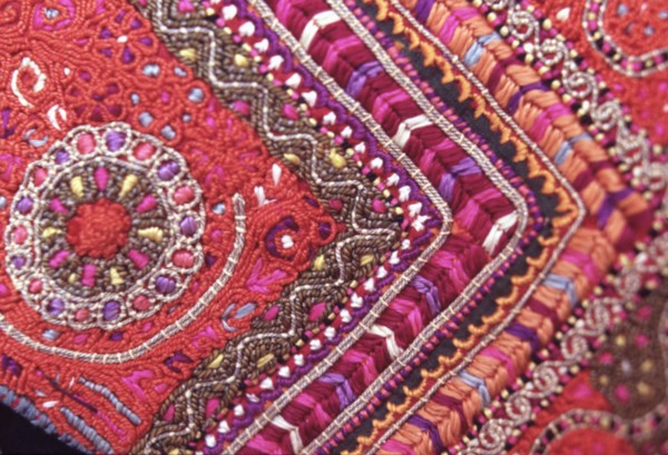 Costume palestinien, Détail d'une robe de mariée de Bethléem