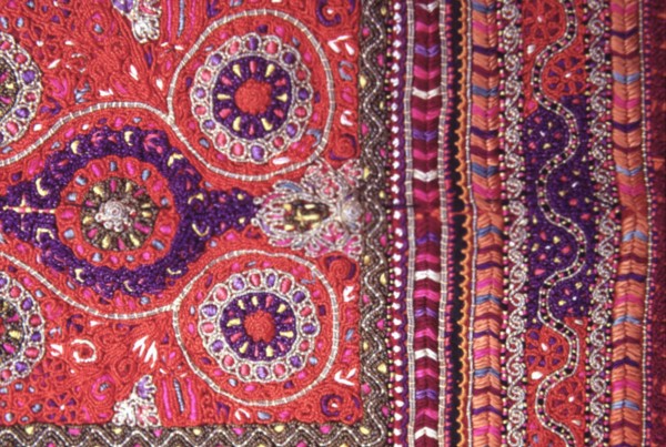 Costume palestinien, Détail d'une robe de mariée de Bethléem