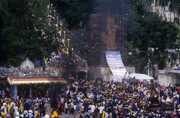 Hindu festival of Thaipusam at the Batu Caves in Kuala Lumpur Malaysia