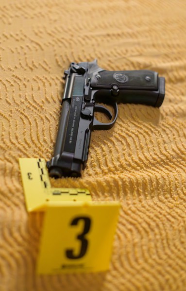 Marquages sur une scène de crime