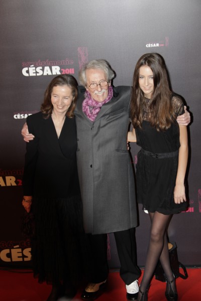 Jean Rochefort avec sa femme et sa fille, 2011
