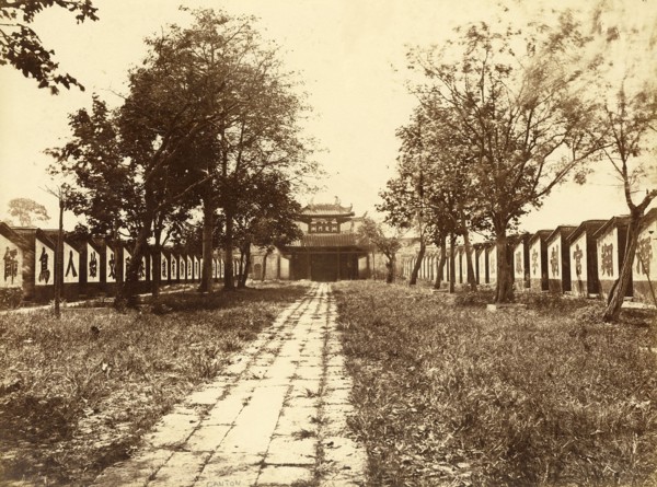 Examination stalls of the Thousand Wise Men in Canton (China)