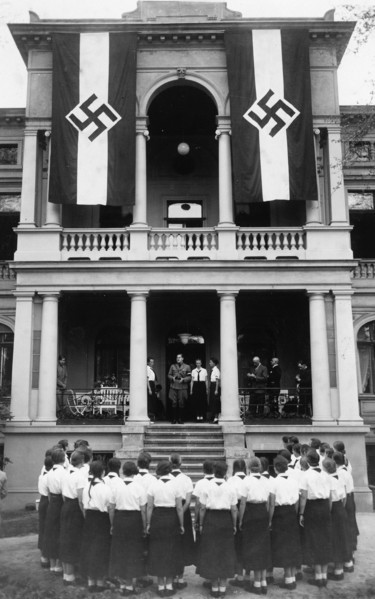 Inauguration of a school for girls belonging to the B.D.M. (female branch of the Hitler Youth), 1934