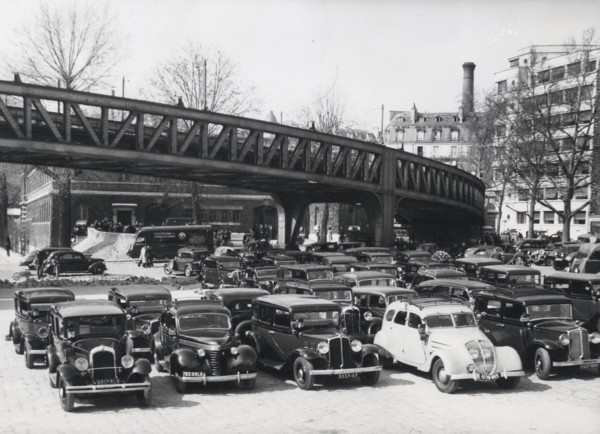 Taxis parked in Paris