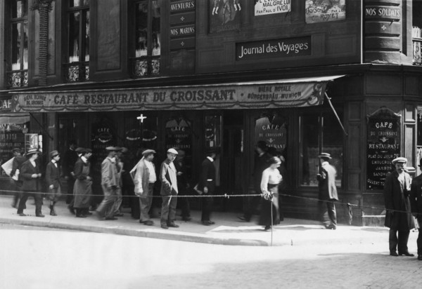 Famous Café du Croissant in Paris