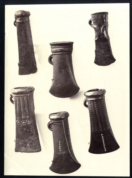 Prehistoric axe heads, British Museum