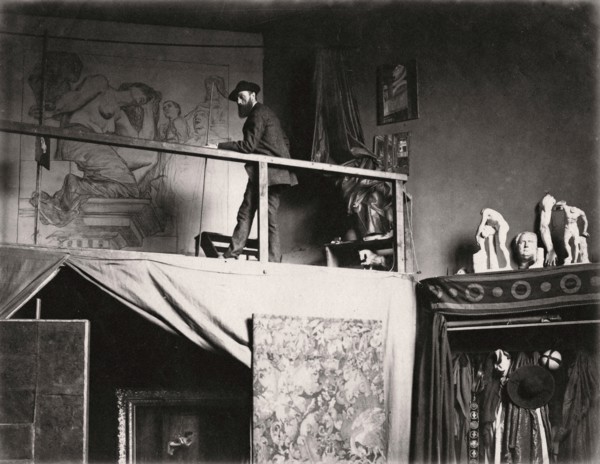 Jean-Paul Laurens dans son atelier