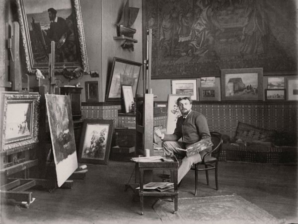 Ernest Duez in his studio