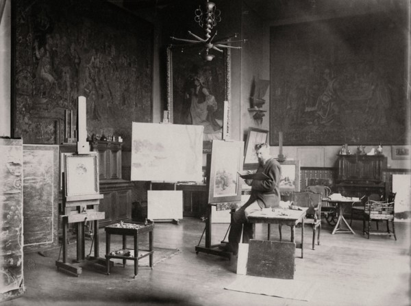 Ernest Duez in his studio