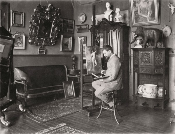 Henri Gervex in his studio