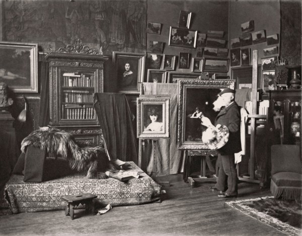 Jean-Jacques Henner  in his studio