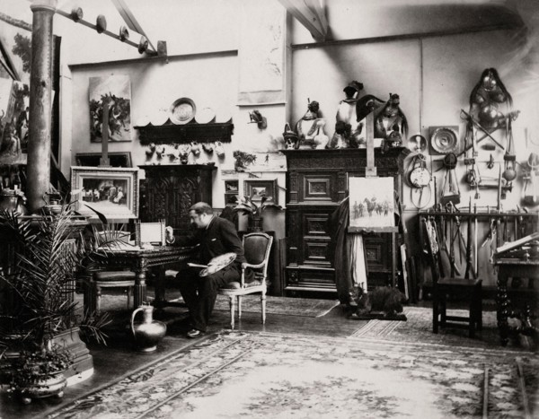 Paul Léon Jazet in his studio