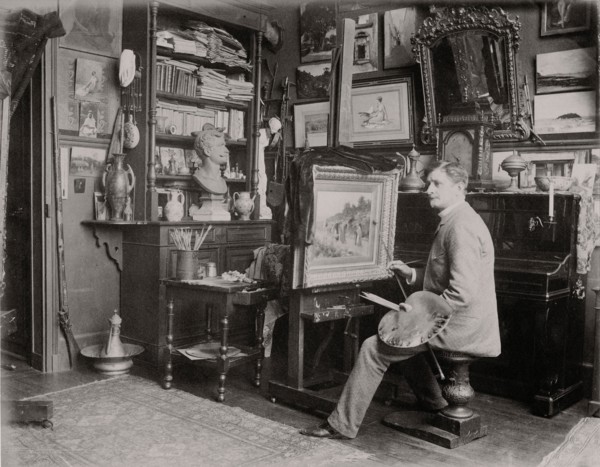 Paul Lazerges in his studio