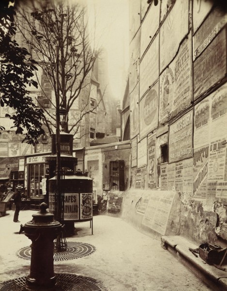 Atget, Fountain and pissoir in Paris