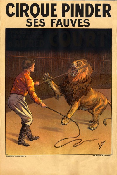 Affiche pour le cirque Pinder