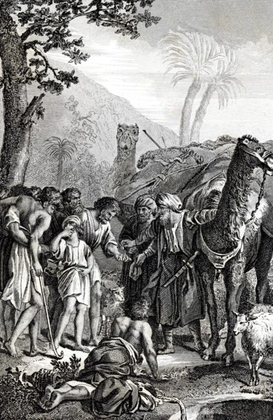 Joseph being sold by his brothers