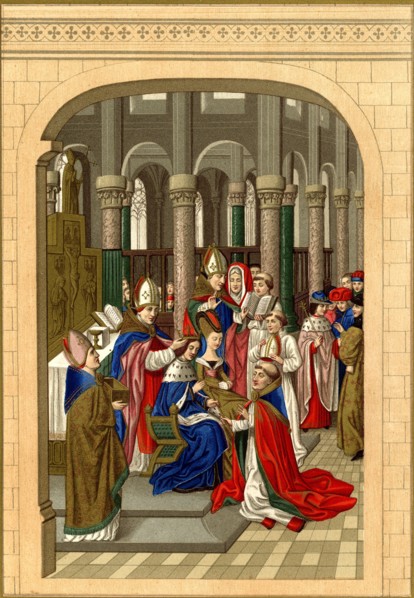Chronicles of Jean Froissart: crowning of Charles V of France
