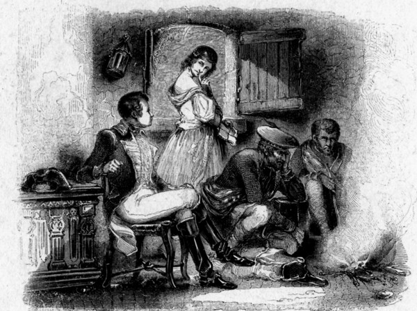Engraving from the novel 'Waverley', by Walter Scott