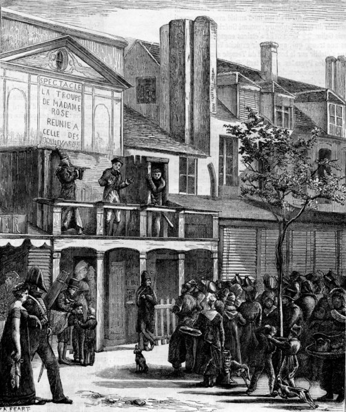 Parade boulevard du Temple à Paris en 1818