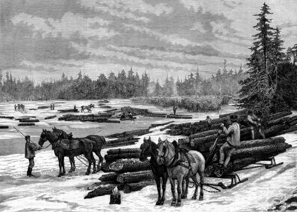Bûcherons au Canada