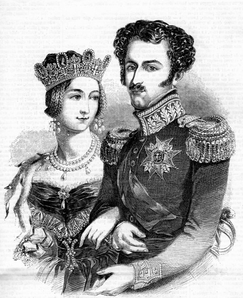 Oscar I of Sweden and his wife