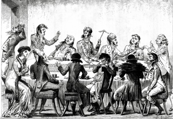 The roulette wheel game - 19th century