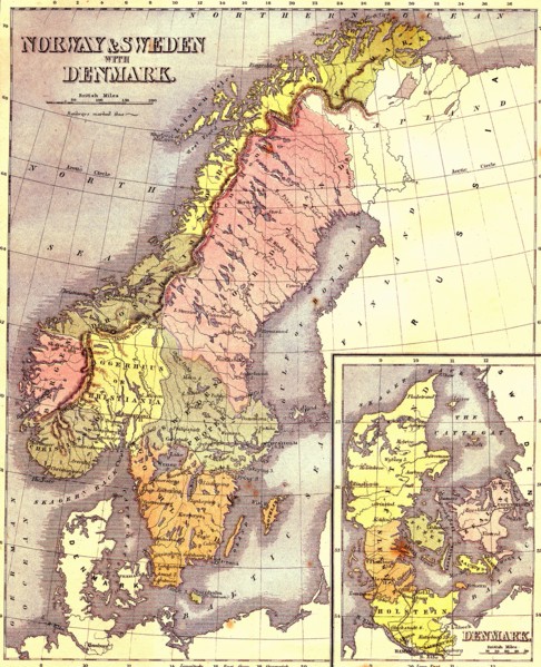 Carte de SCANDINAVIE