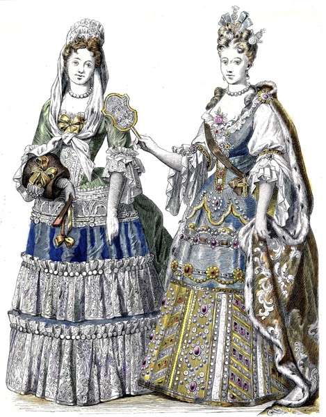 Histoire du costume 1700 et 1707