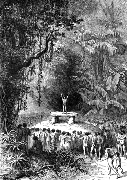 Invocation dans la fôret, Préhistoire