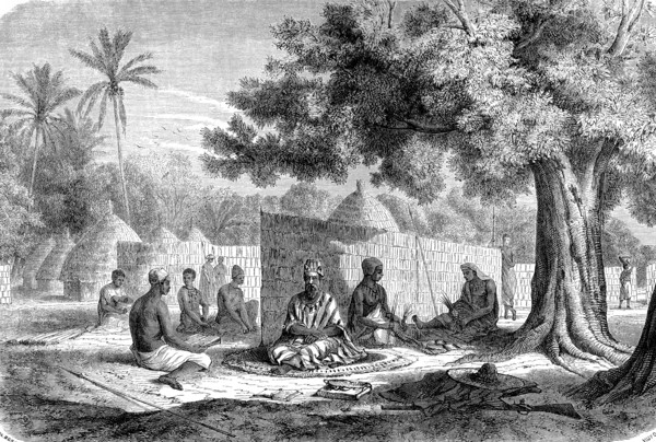 SENEGAL-Chef nègre wolof dans son village