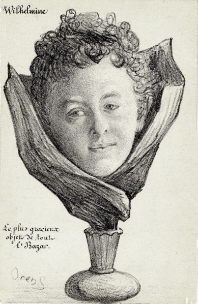 Caricature of Wilhelmie, Queen of Netherlands