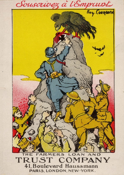 Carte postale ancienne - Souscrivez à l'emprunt - 1914
