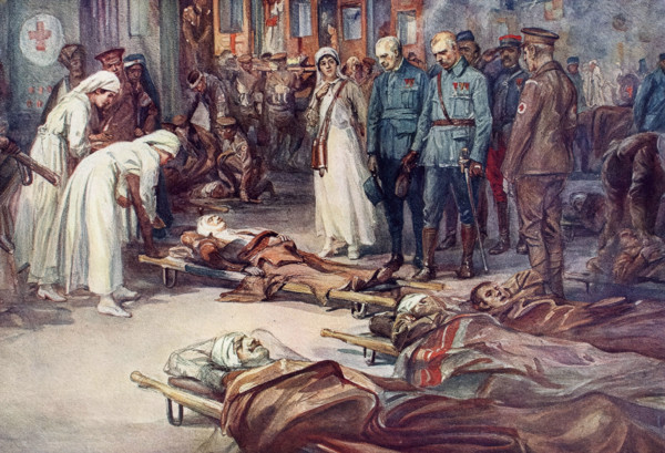 Fouqueray, Wounded soldiers from front